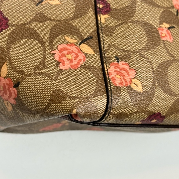 New COACH Floral AVA TOTE Signature Canvas Peony Print, BEAUTIFUL! VHTF - Picture 10 of 13